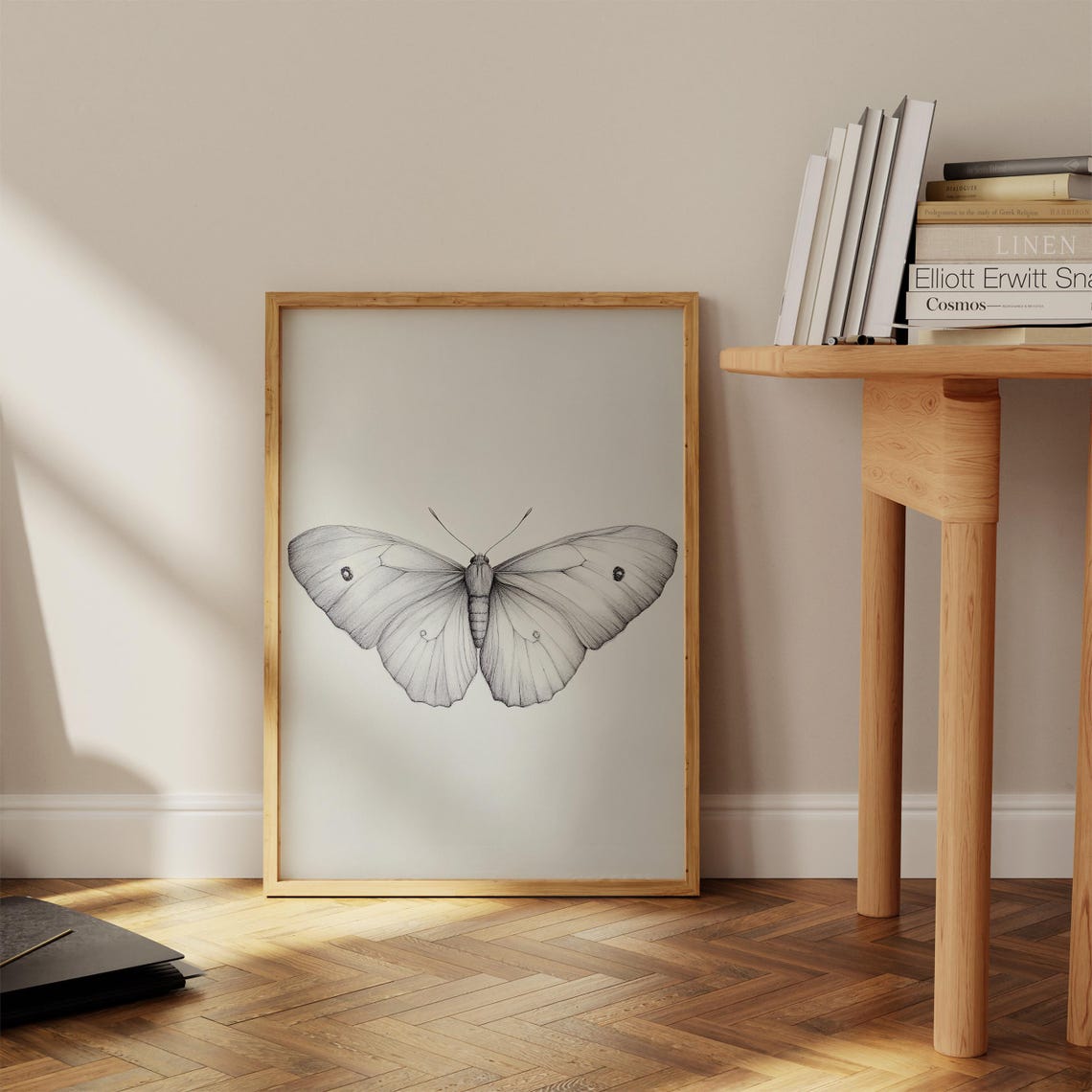 Butterfly Sketch, Minimalist Nature Art Print - Image 3