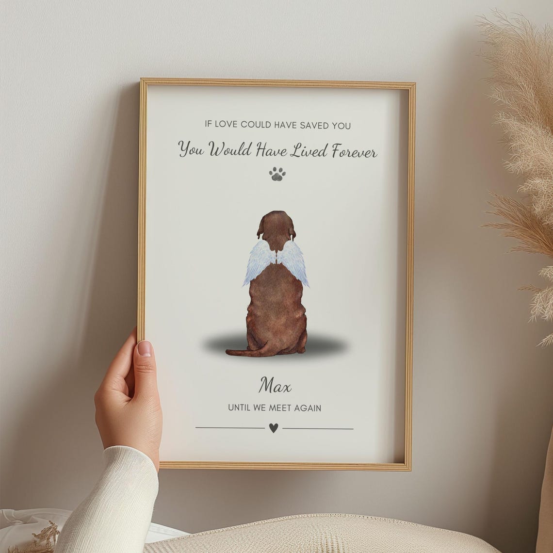 Dog Memorial Keepsake Print If Love Could Have Saved You Verse