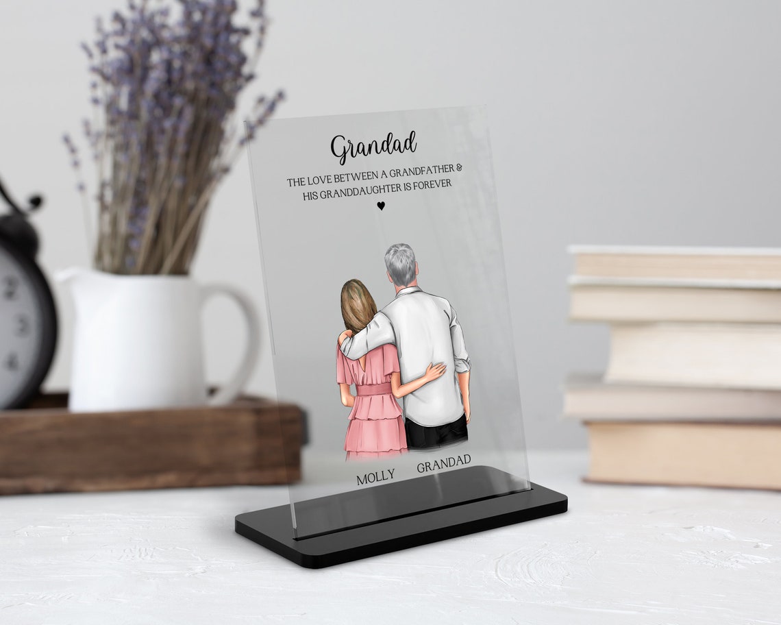 Grandad And Granddaughter Plaque Grandpa Fathers Day Gift Grandad Birthday Gifts Grandad Gifts Grandpa Christmas Gifts