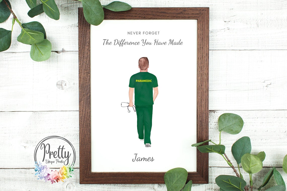 Personalised Paramedic Thank You Never Forget Print With Name