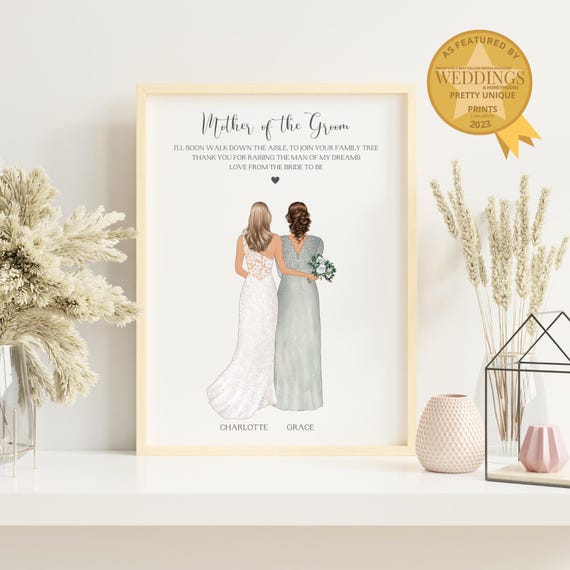 Personalised Mother of the Groom Bride Thank You Framed Print