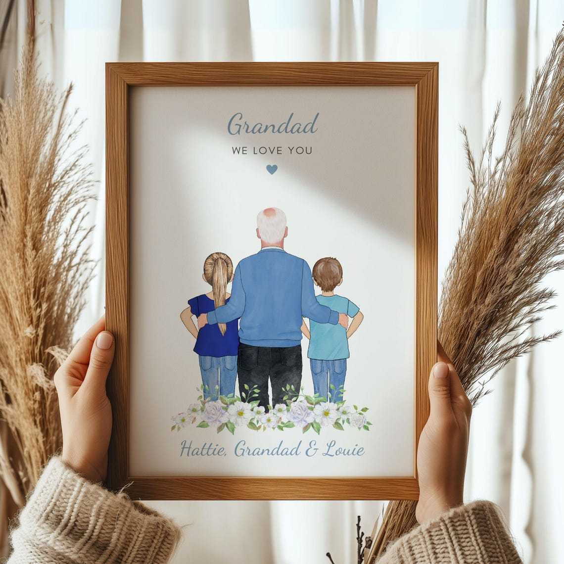 Grandad We Love You Print Personalised Gift For Grandad From Grandchildren Birthday Gift For Grandpa Taid Papa Grandad Christmas Gifts