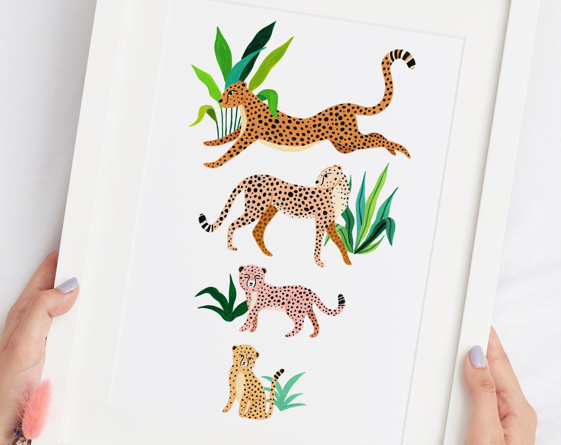 Cheetah Print Big Cats Nursery Art Print - Image 4