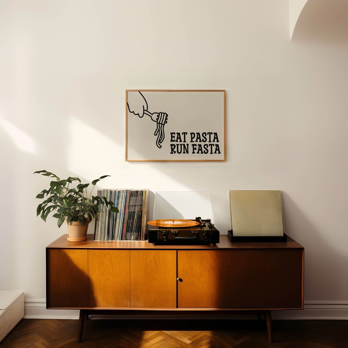 Pasta Quote Retro Kitchen Decor Art Print - Image 3