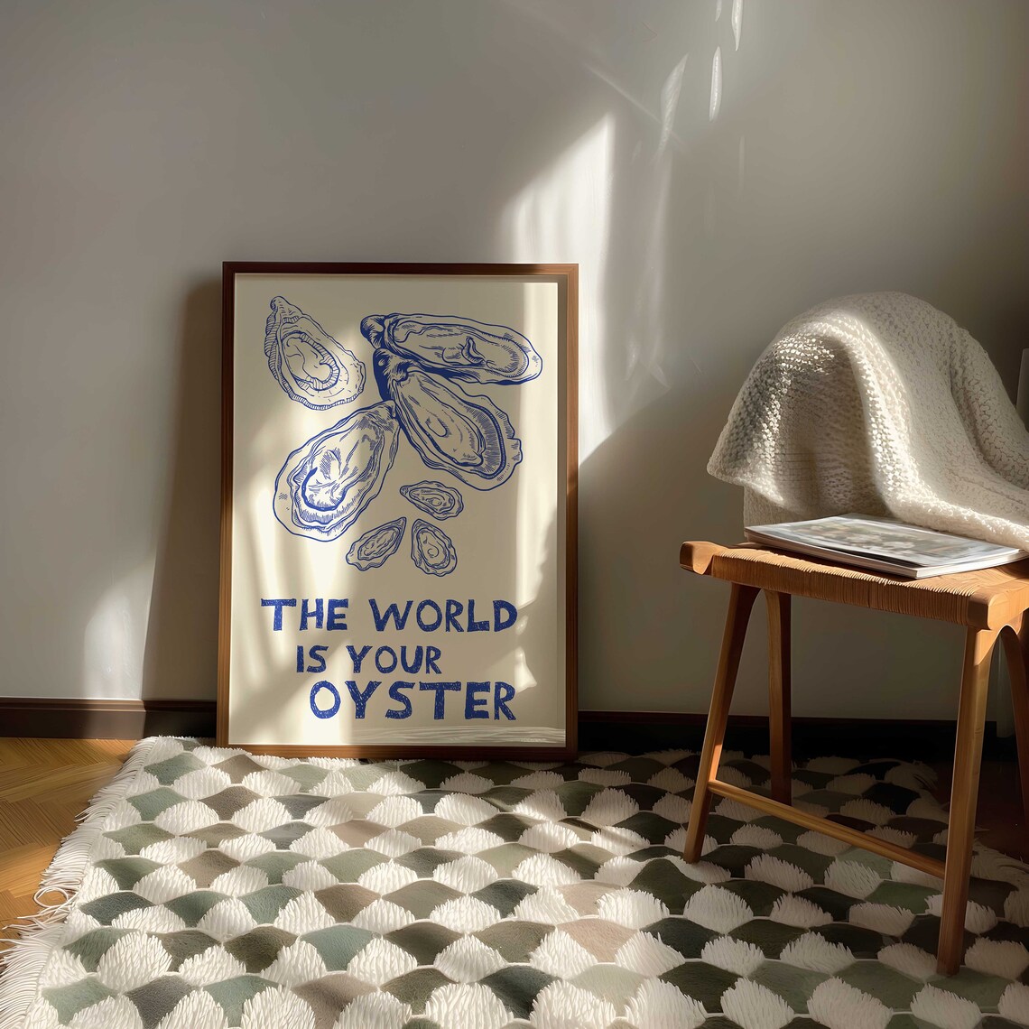 The World Is Your Oyster Art Print, Retro Kitchen - Image 2