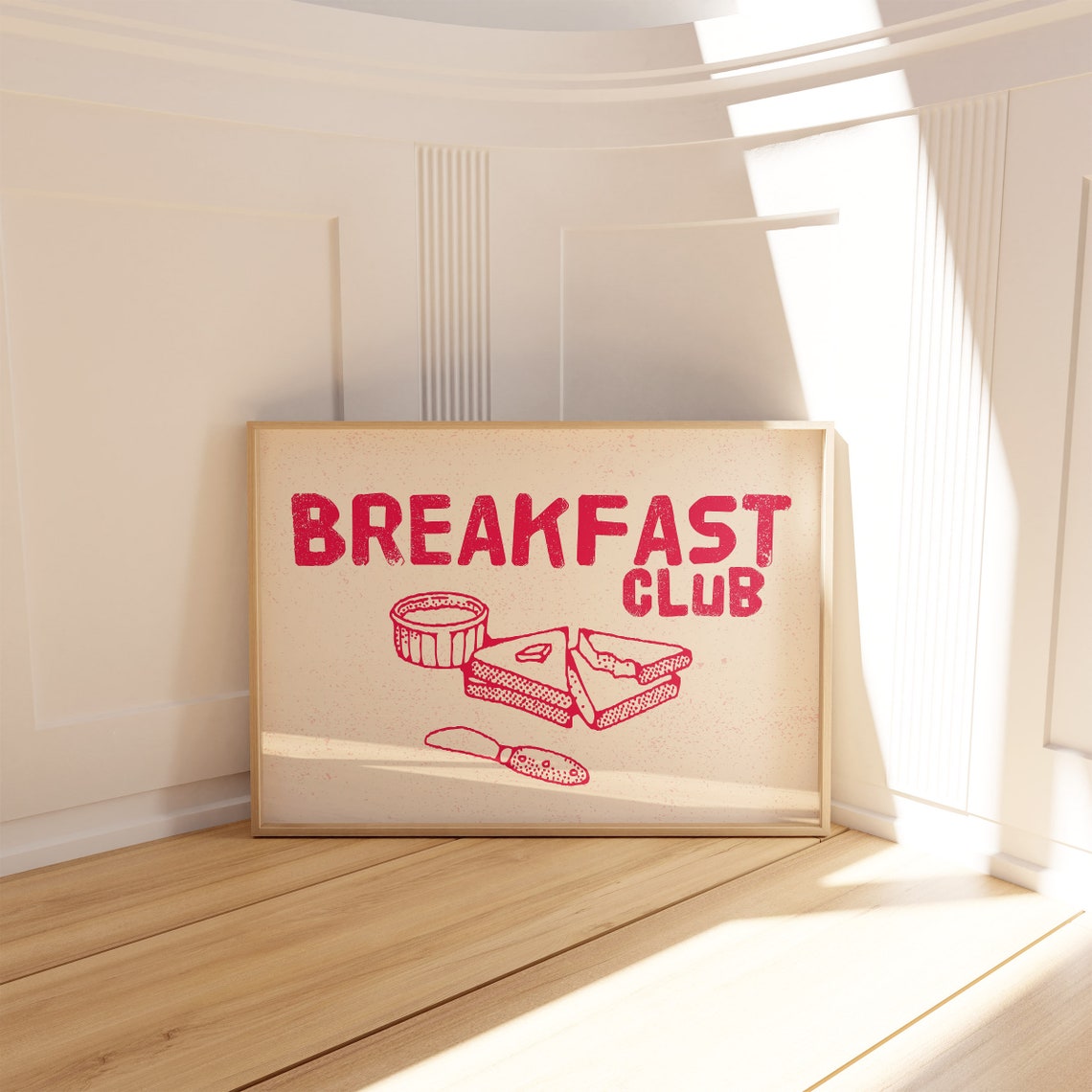 Breakfast Club Retro Red Toast Sandwich Kitchen Decor Poster - Image 2