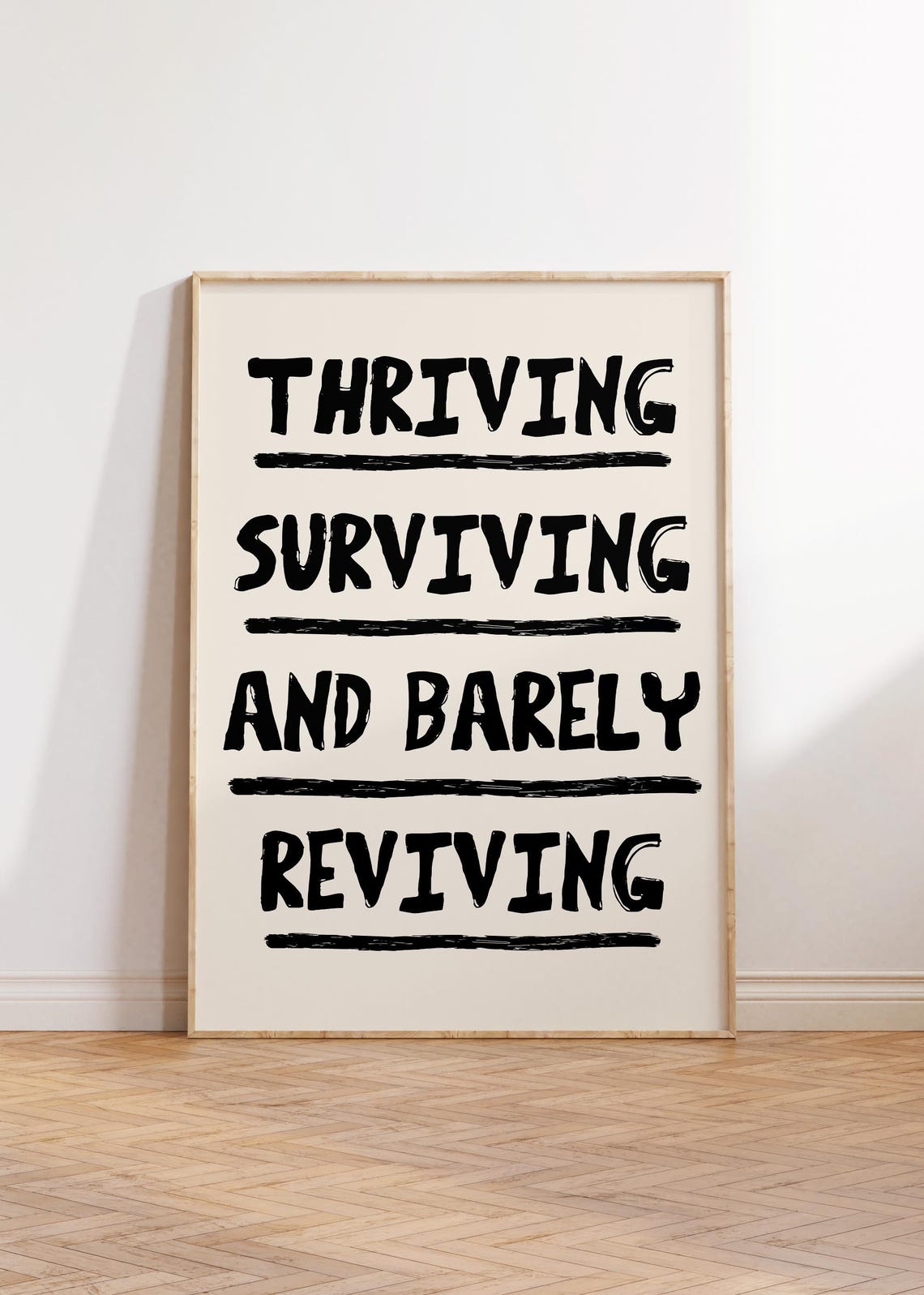 Funny Quote Wall Art Black And Beige Sarcastic Humor Print