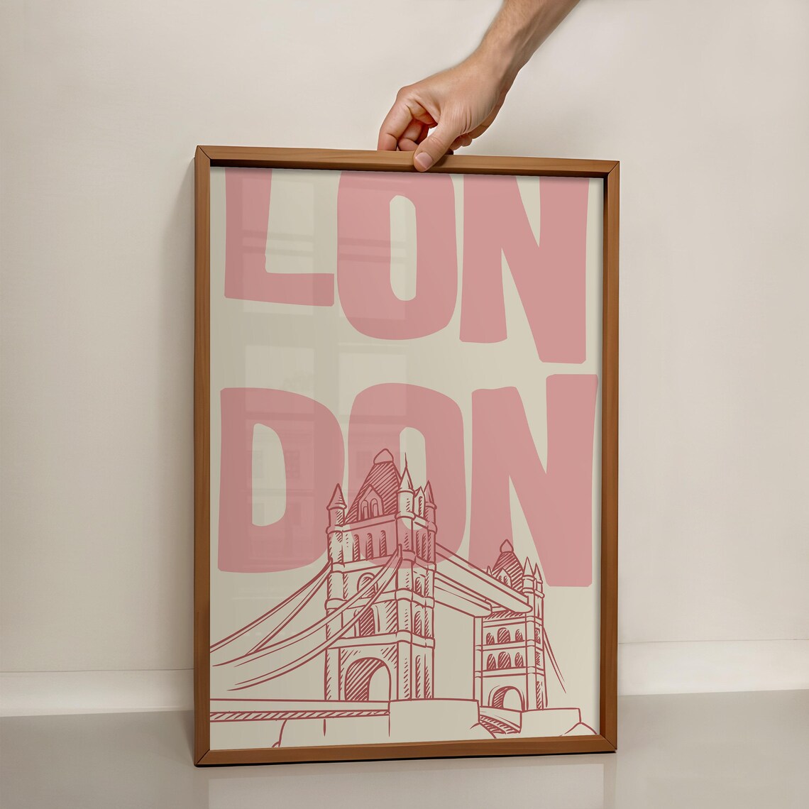 London Vintage Travel Poster, Tower Bridge Wall Art - Image 2