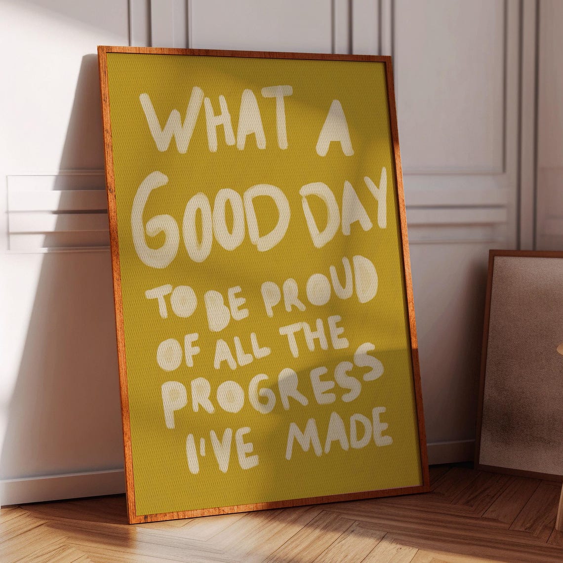 Typography Poster Print 70s Positive Quote Wall Trendy Art Gift Living Room Retro