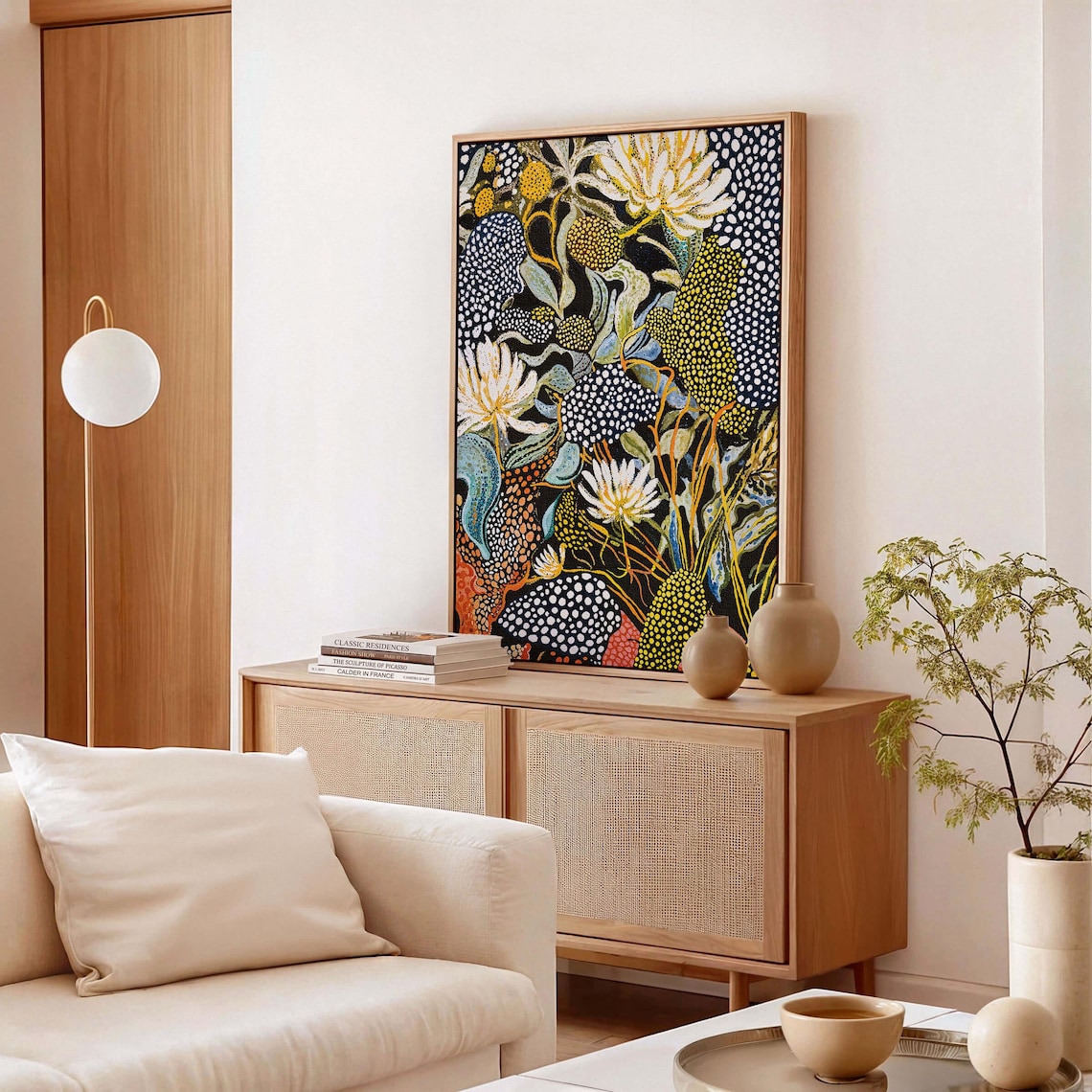 Yayoi Kusama-Inspired Botanical Polka Art Print - Image 3