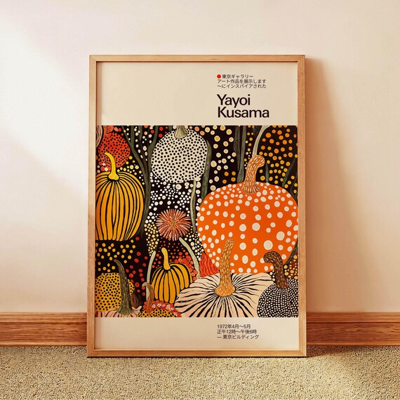 Yayoi Kusama Dotted Pumpkin Harvest Night 1972 Exhibition Poster