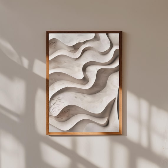 Abstract Organic Painting Print Modern Textured Wall Art