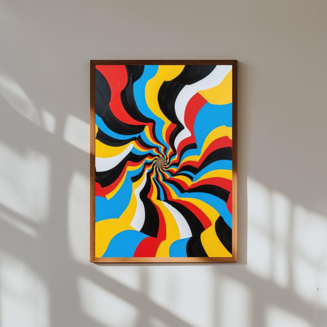 Vibrant Pop Art Op Art Swirl Vortex Colorful Abstract Poster