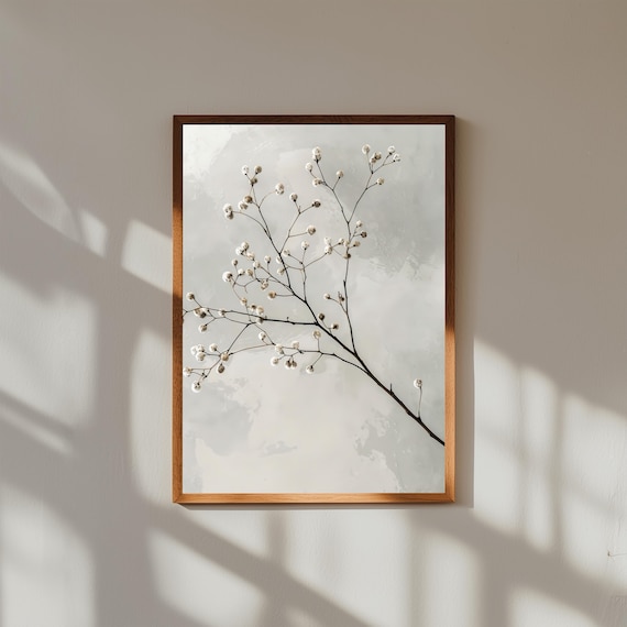 Abstract Botanical Print Modern Floral Fine Art Decor