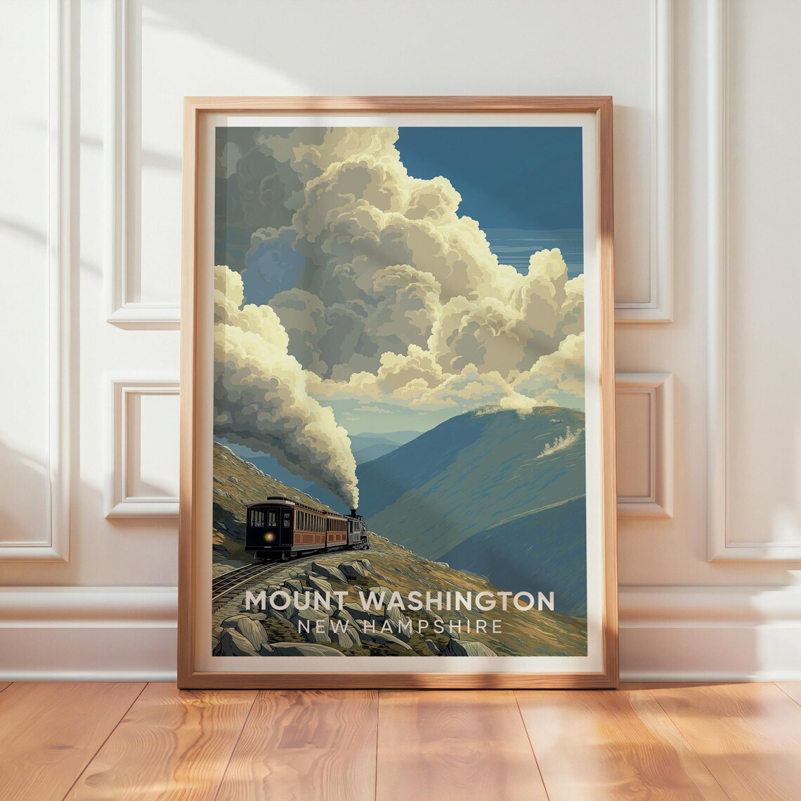 Mount Washington Clouds - Vintage Travel Poster