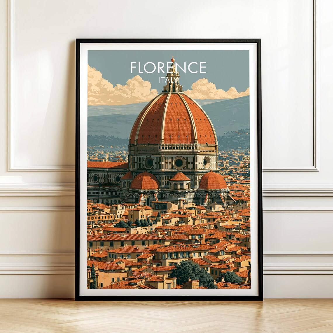 Florence Italy Vintage Travel Poster