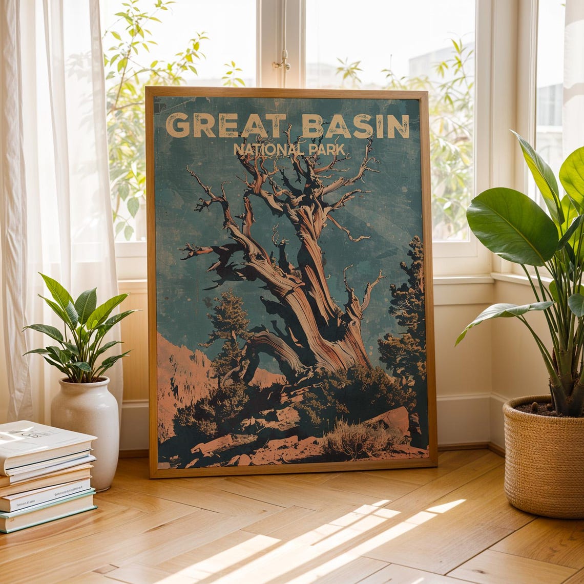 Great Basin National Park Vintage Bristlecone Pine Travel Poster