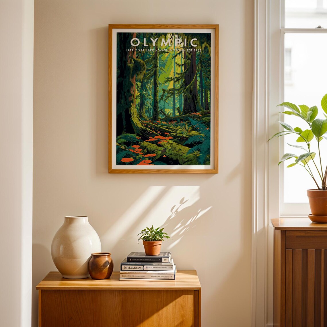 Olympic National Park Retro Travel Poster - Image 3