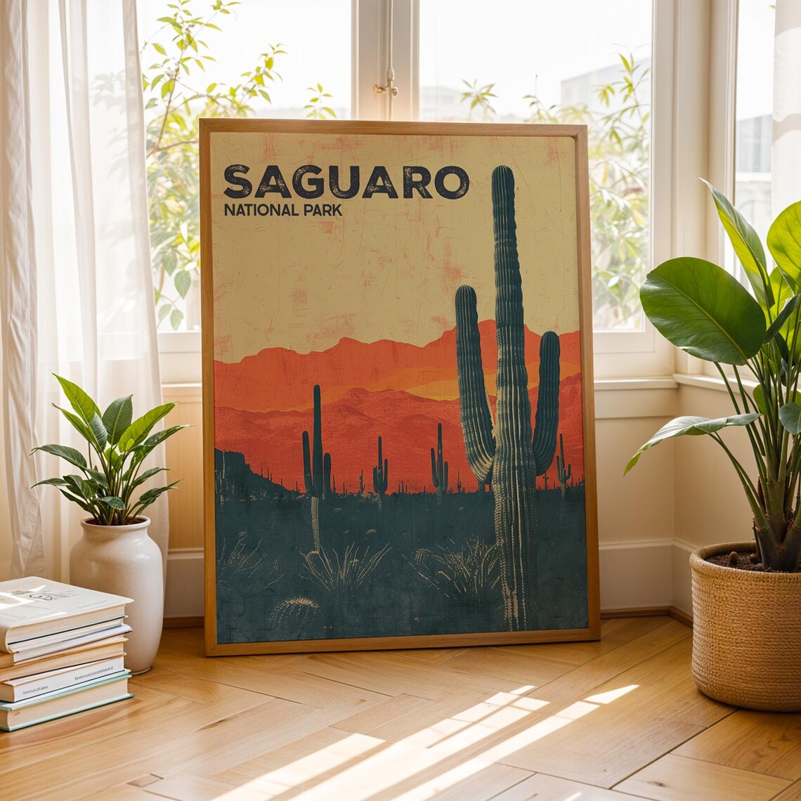 Saguaro National Park Vintage Travel Poster