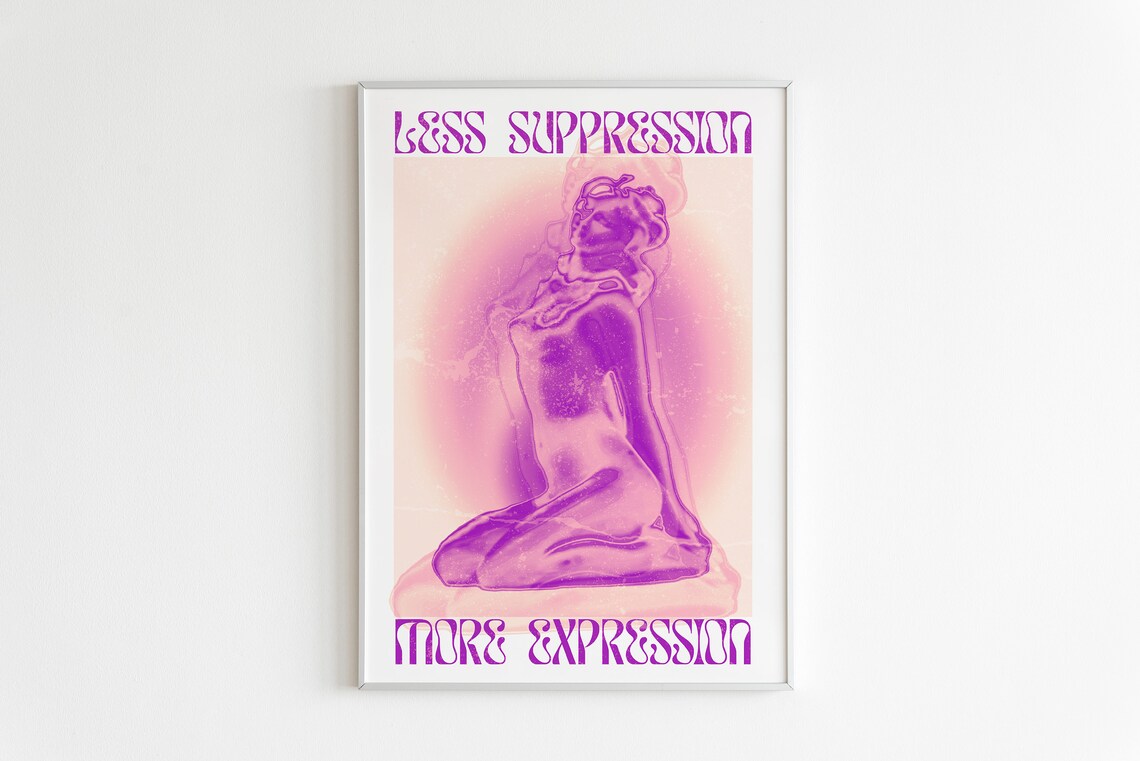 Spiritual Affirmation Art Print, Gradient Typography - Image 3