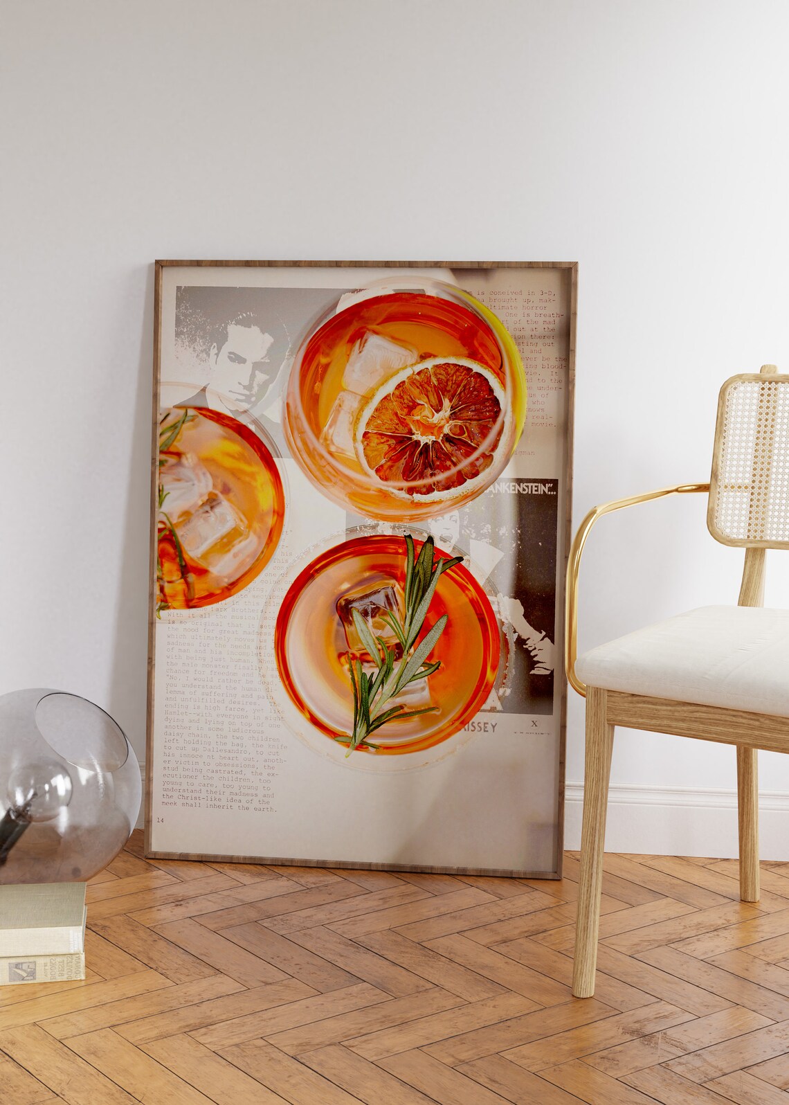 Vintage Typography Poster Print, Psychedelic 70s