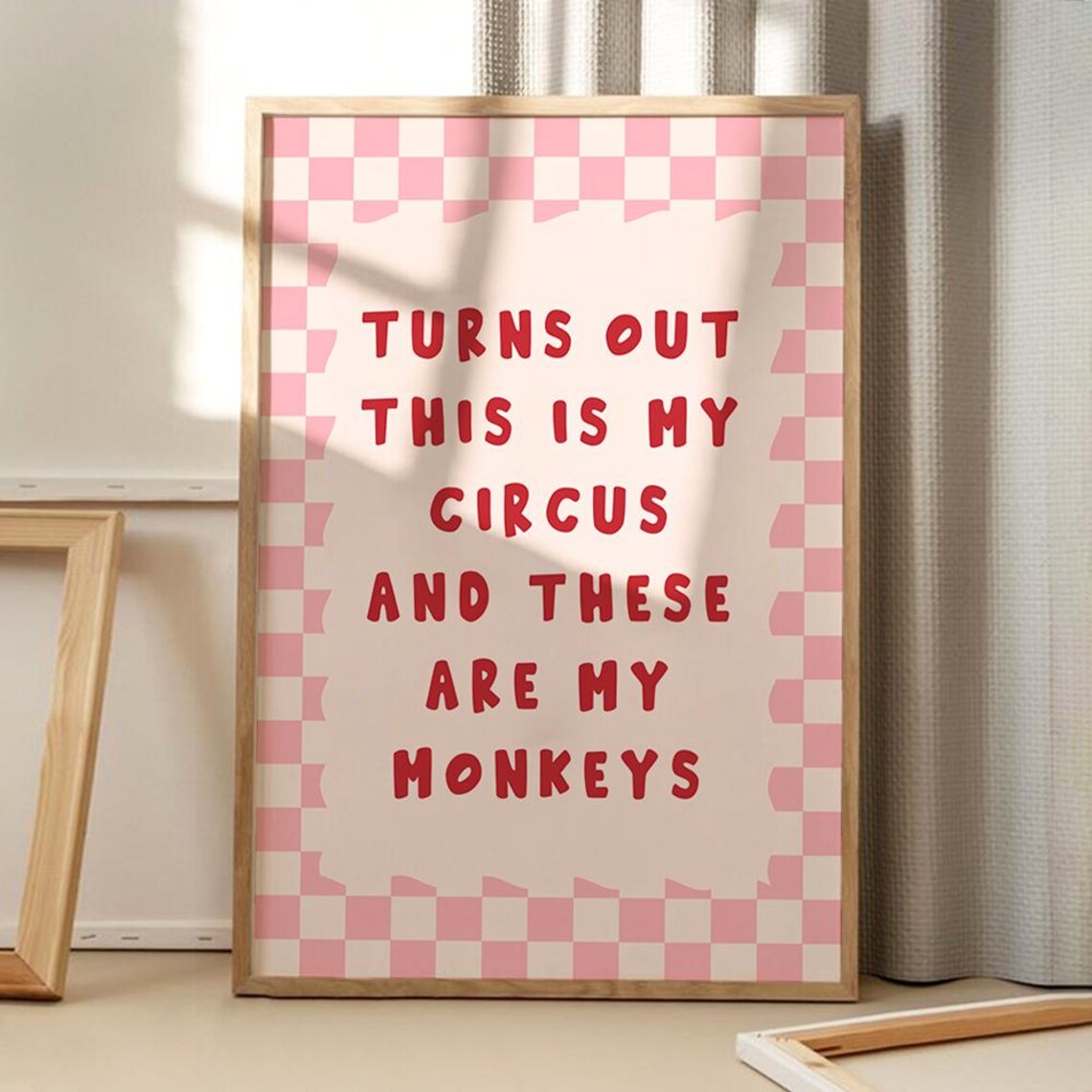 Turns Out This Is My Circus Monkeys Retro Poster