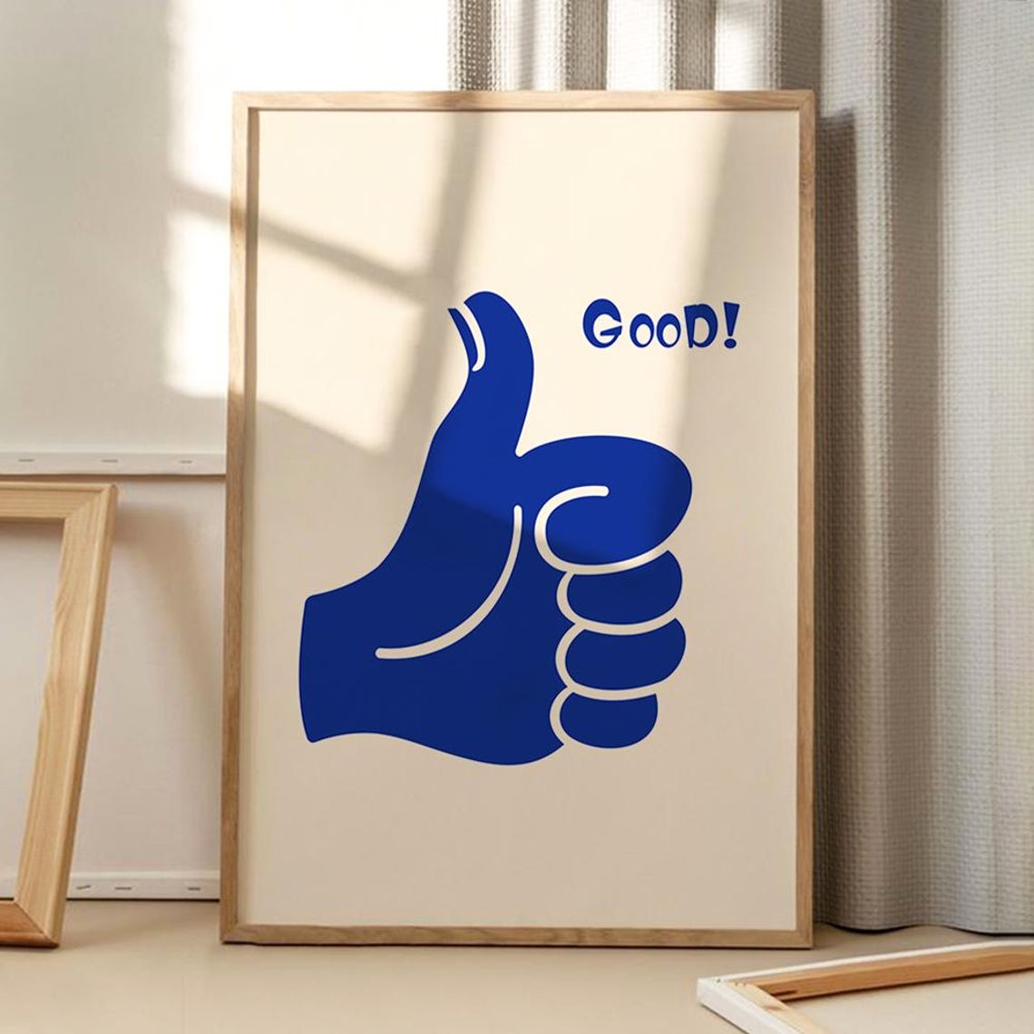Good Inspirational Thumbs Up Art Poster Trendy Wall Apartment Decor Retro Home Print Printed Gift