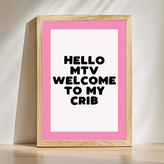 Hallway Home Wall Print Art Funny Bedroom Typography Living Room