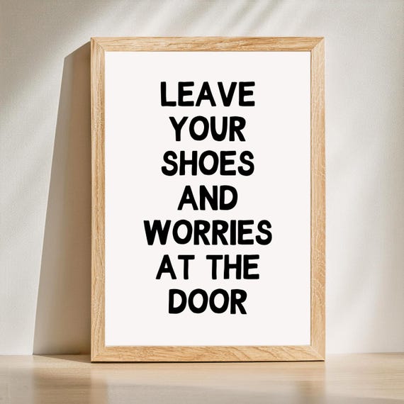 Hallway Home Wall Print Art Funny Bedroom Typography Living Room
