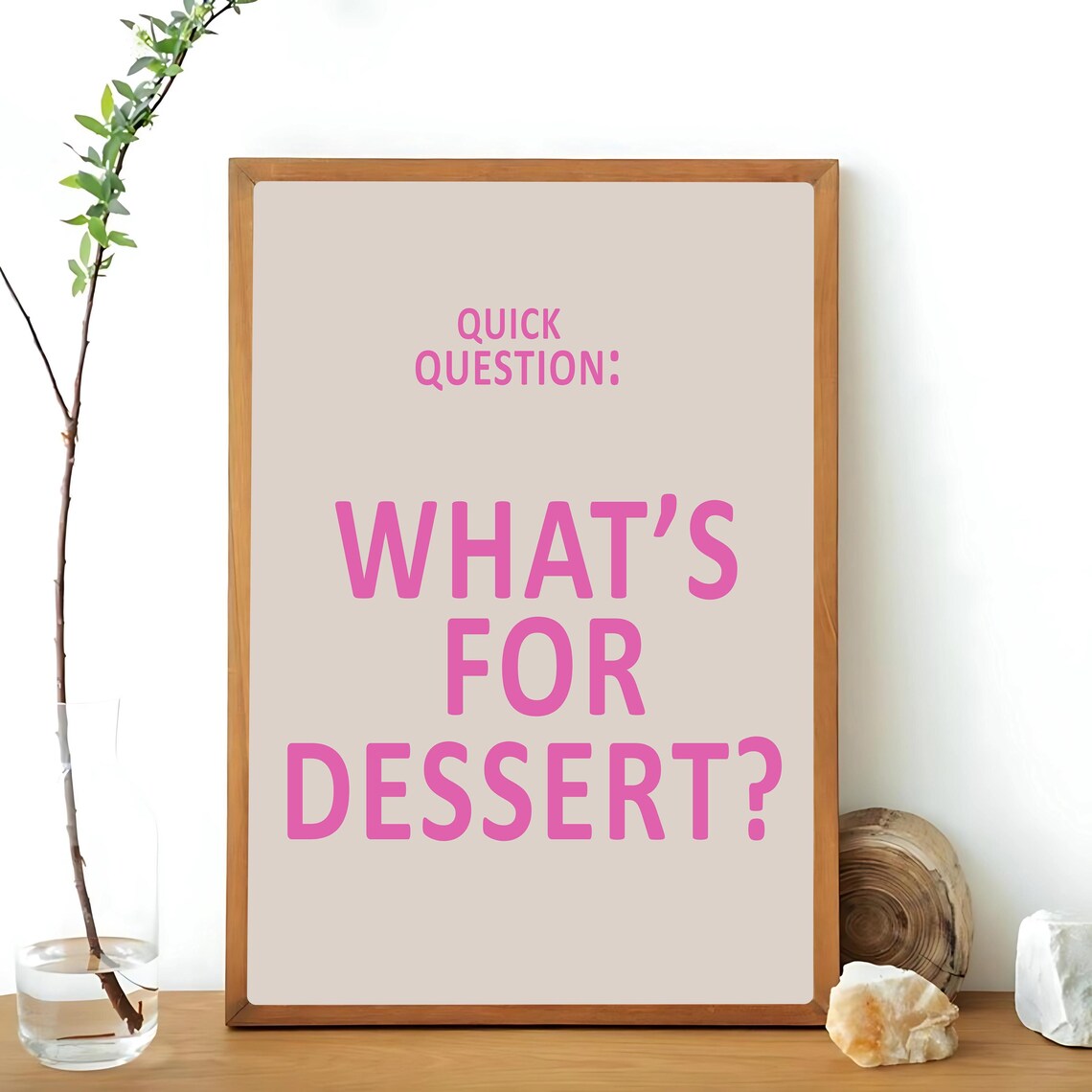 What’s For Dessert? Funny Kitchen Wall Art - Image 3