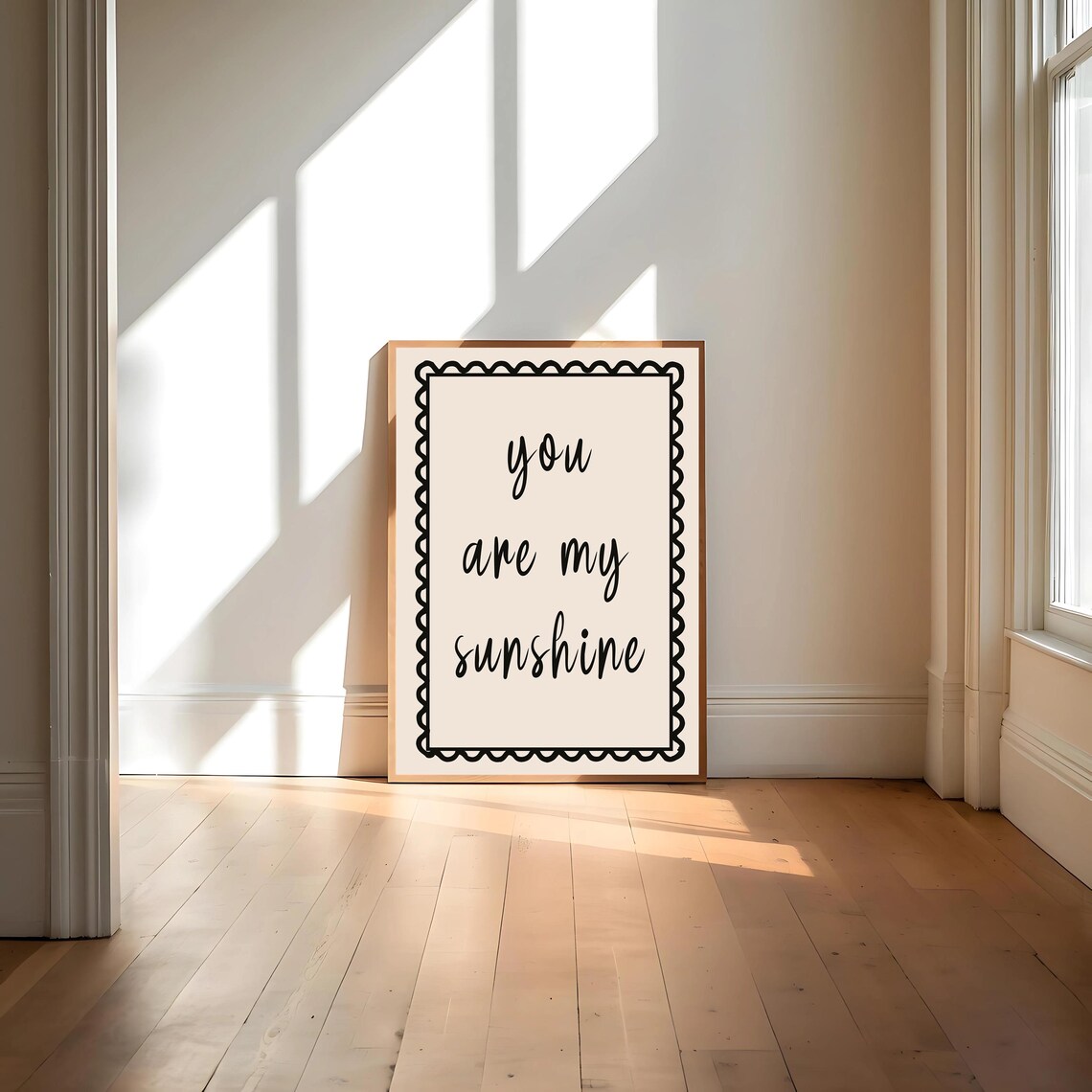 You Are My Sunshine, Hand Drawn Affirmation Poster - Image 4
