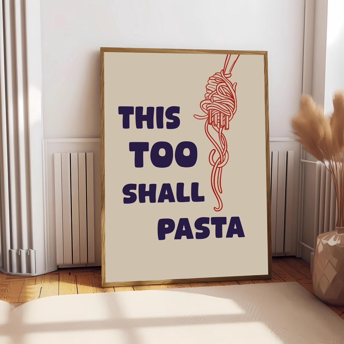 This Too Shall Pasta, Funny Kitchen Art Print - Image 2