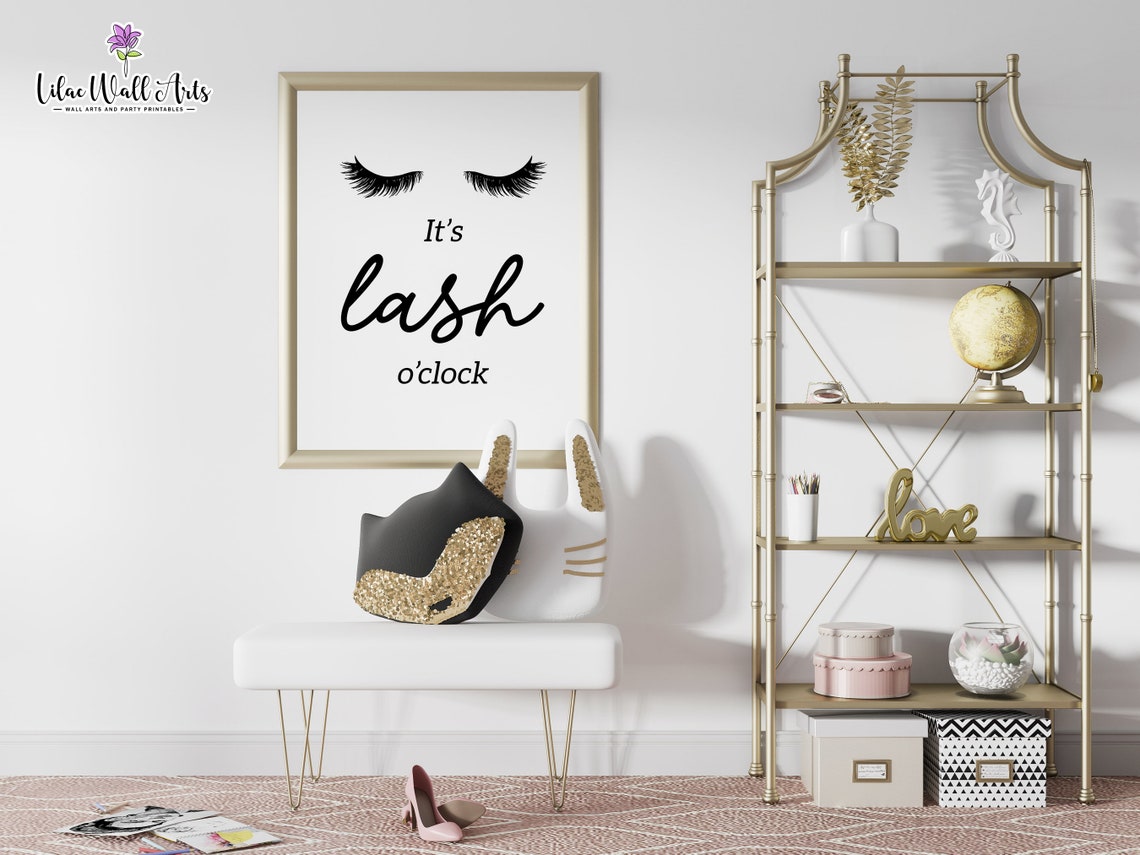 Its Lash Oclock Simple Eyelash Script Quote Lash Studio Decor Poster - Image 2