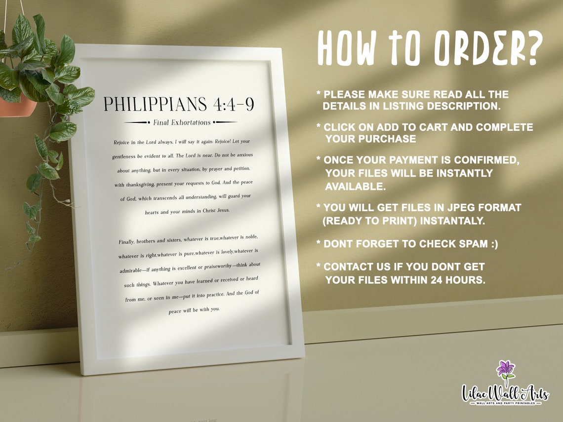 Philippians 449 Final Exhortations Scripture Serif Typography Poster - Image 3