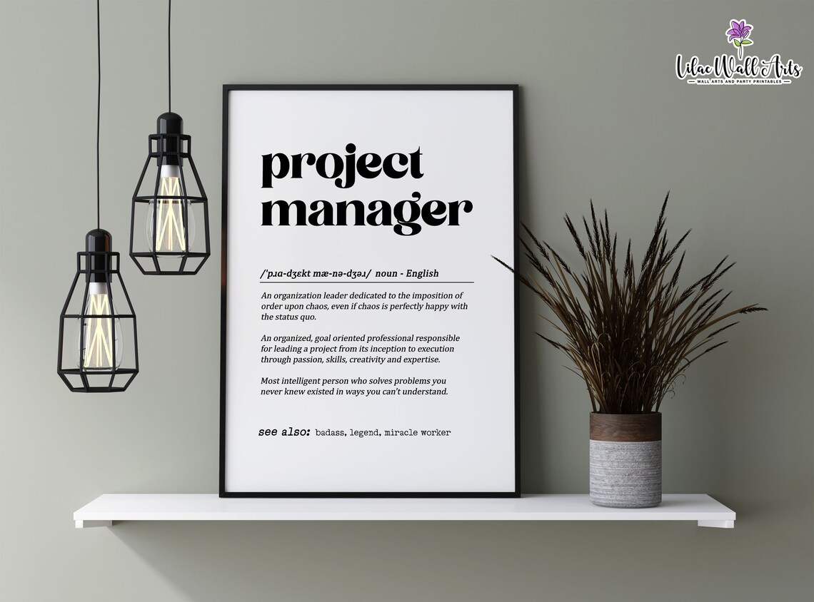Project Manager Definition Office Art Print