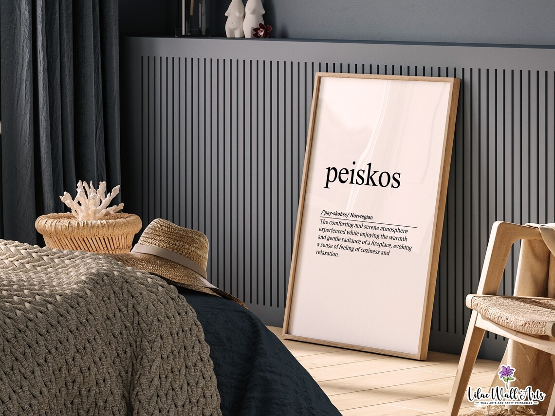 Peiskos Definition Print Hygge Iceland Nordic Wall Art Norwegian Gifts Norwegian Art Norway Print Norway Art Finnish Norwegian Print - Image 2