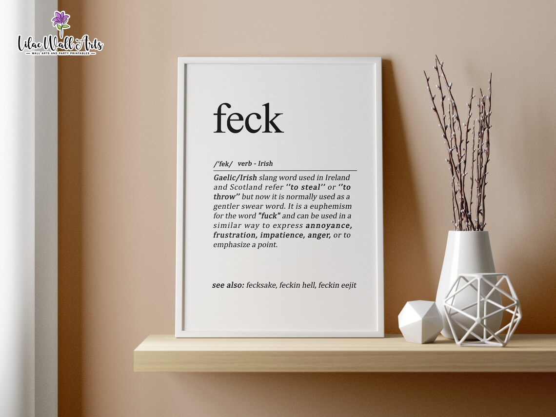 Feck Irish Definition Funny Irish Gift Print - Image 4