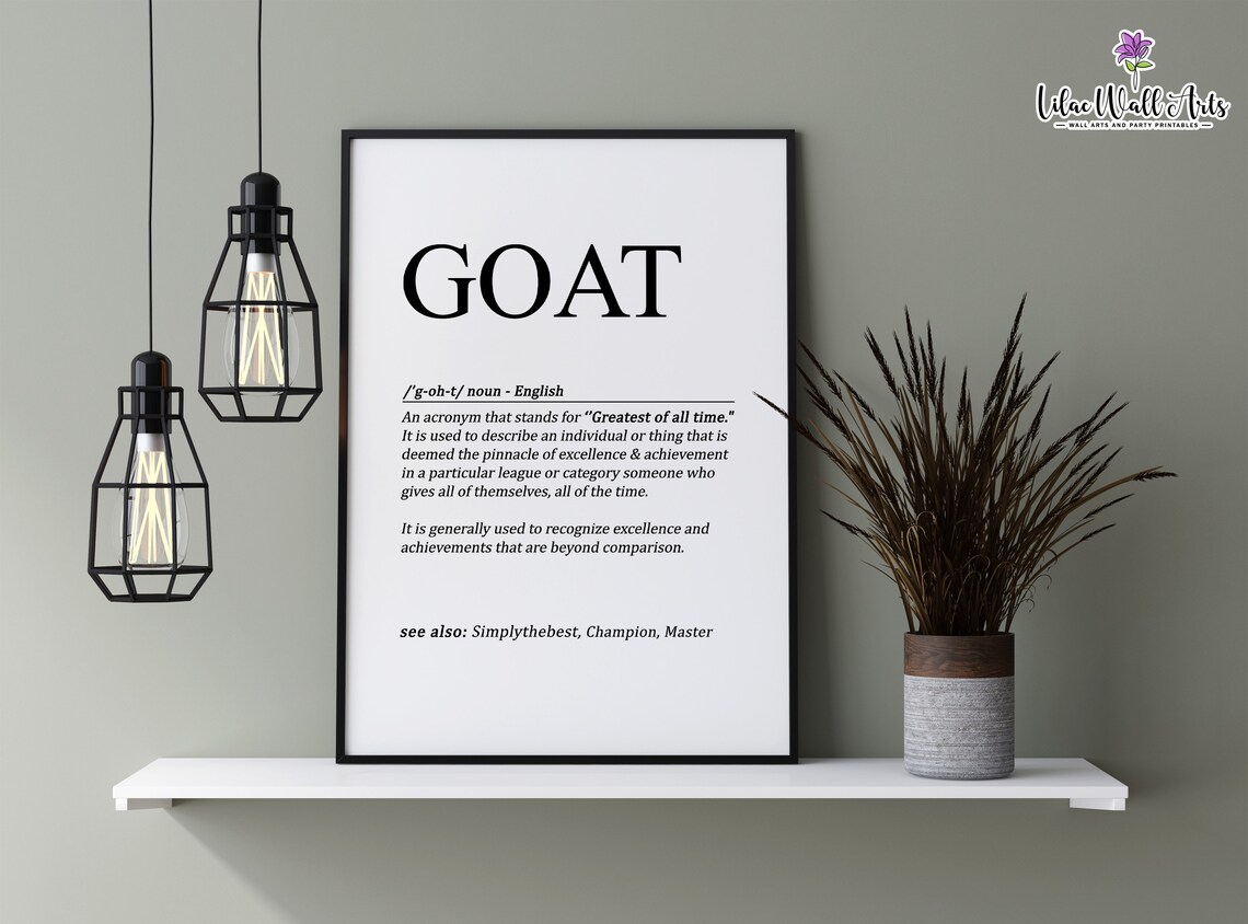 Goat Slang Definition Art Print, Urban Dictionary