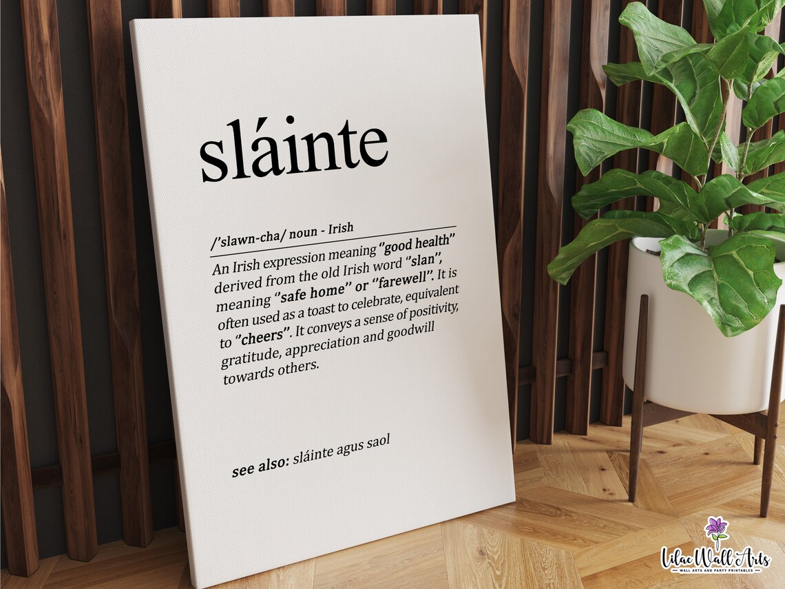 Slainte Definition Art Print, Irish Pub Decor - Image 6