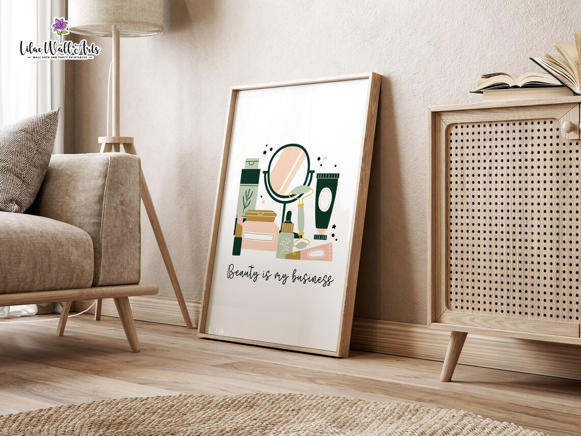 Beauty Is My Business Skincare Essentials Illustration Esthetician Poster - Image 6