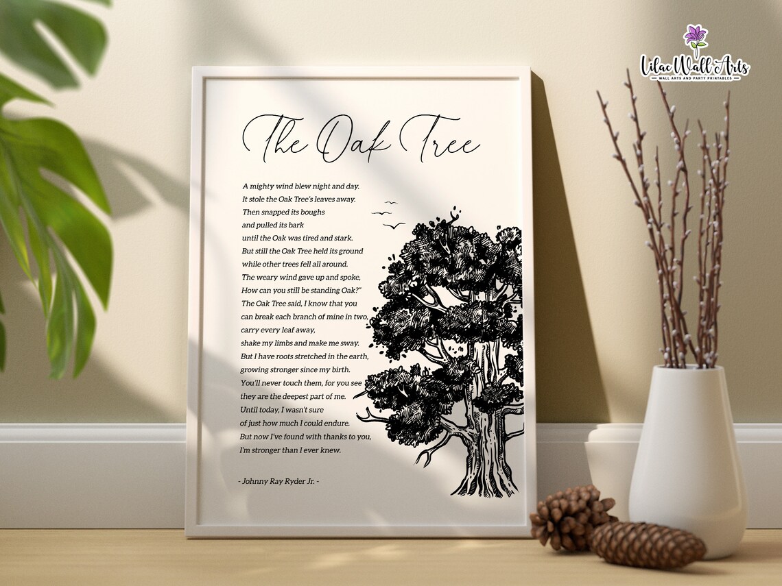 Oak Tree Poem by Johnny Ray Ryder Jr, Art Print - Image 6