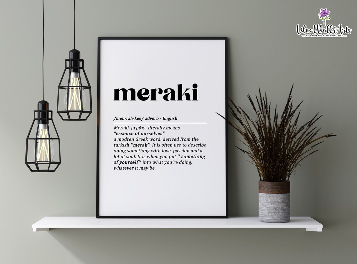Meraki Definition Greece Scandinavian Nordic Art Print