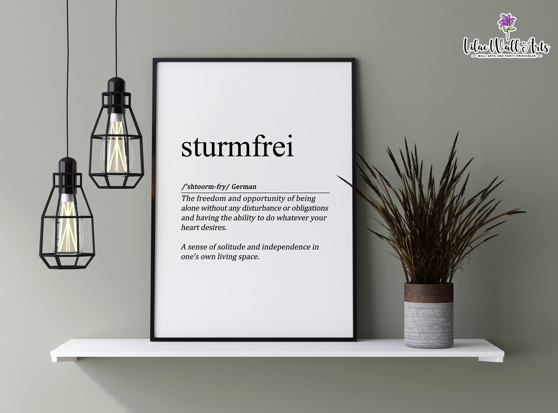 Sturmfrei German Words Scandinavian Wall Art Poster - Image 2