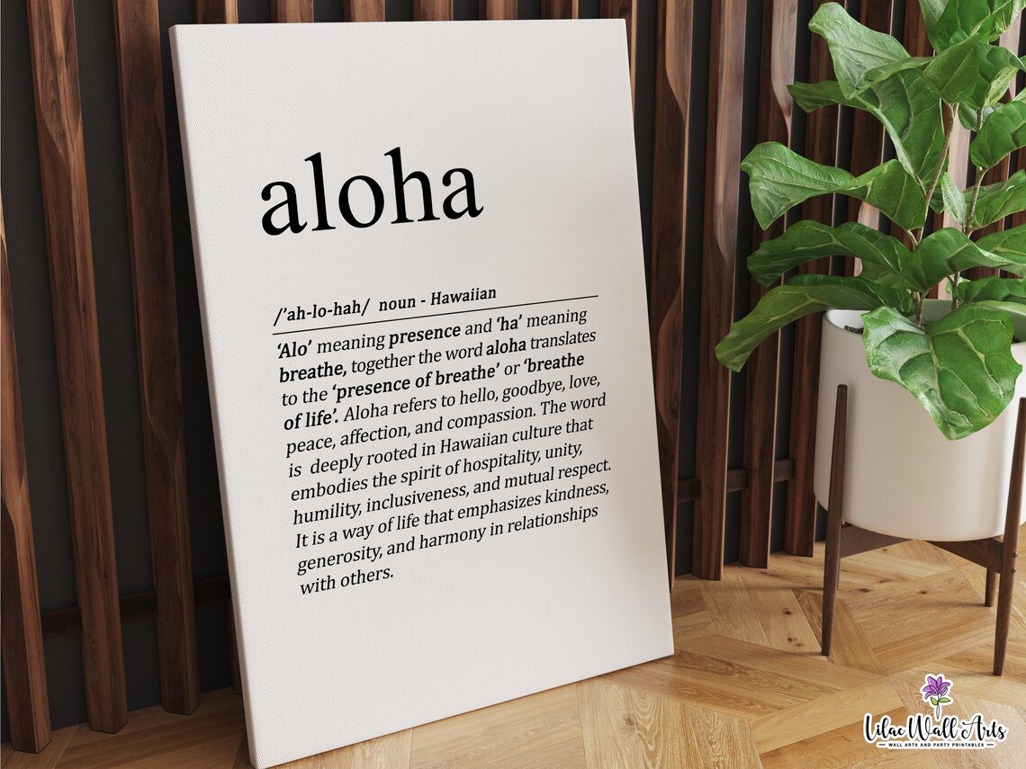 Aloha Definition Poster, Hawaiian Wall Decor - Image 5