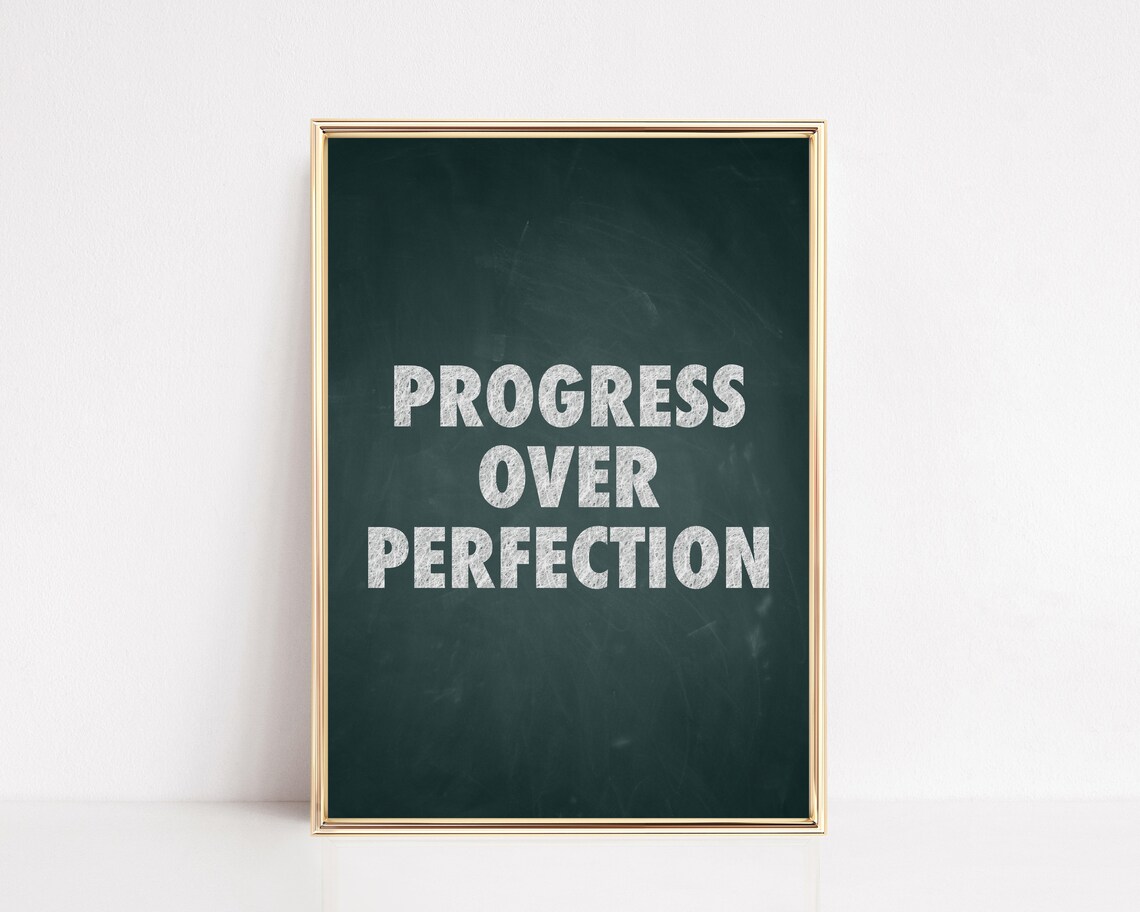 Homeschool Progress Over Perfection Motivational Poster