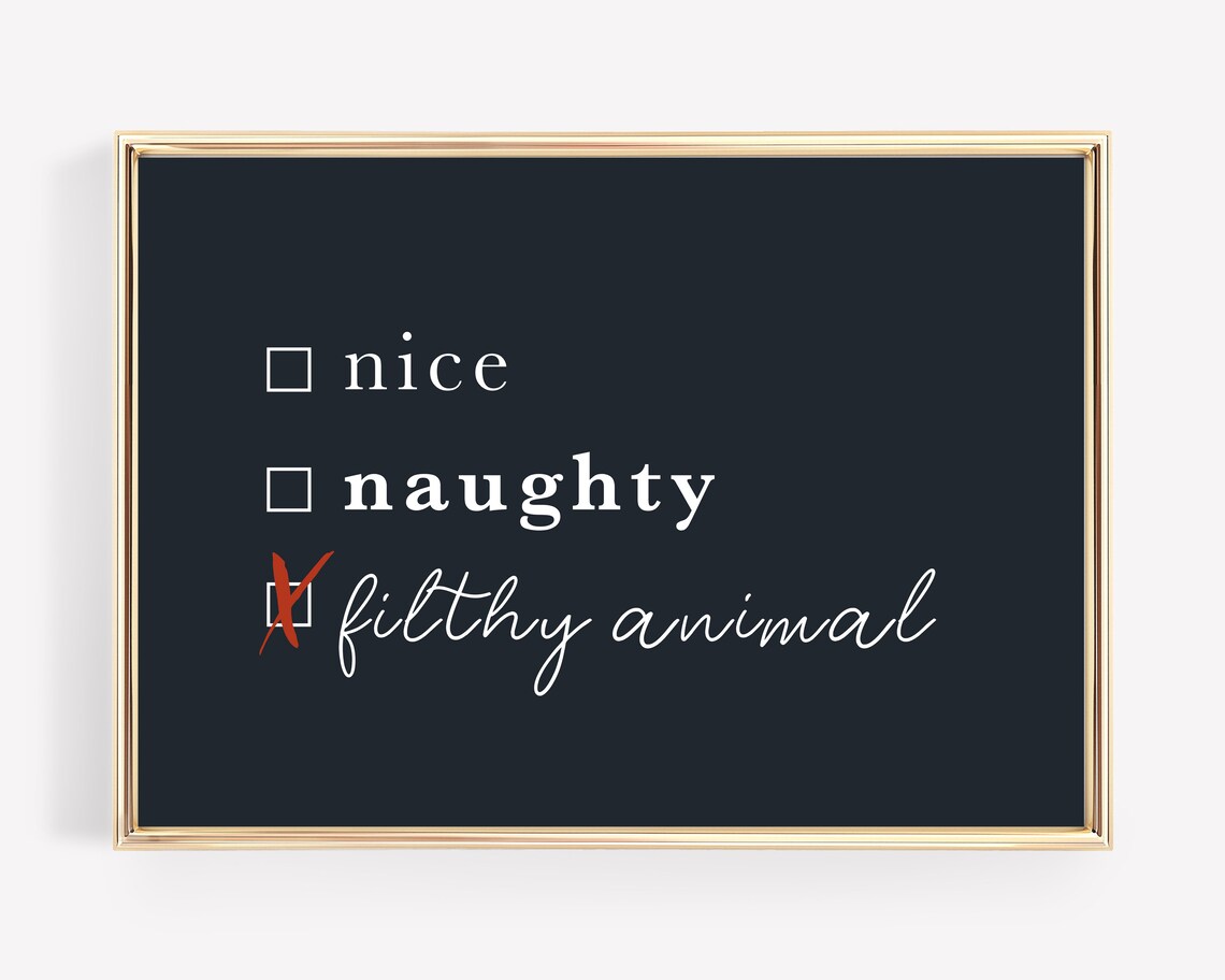 Funny Christmas Naughty Or Nice Art Print