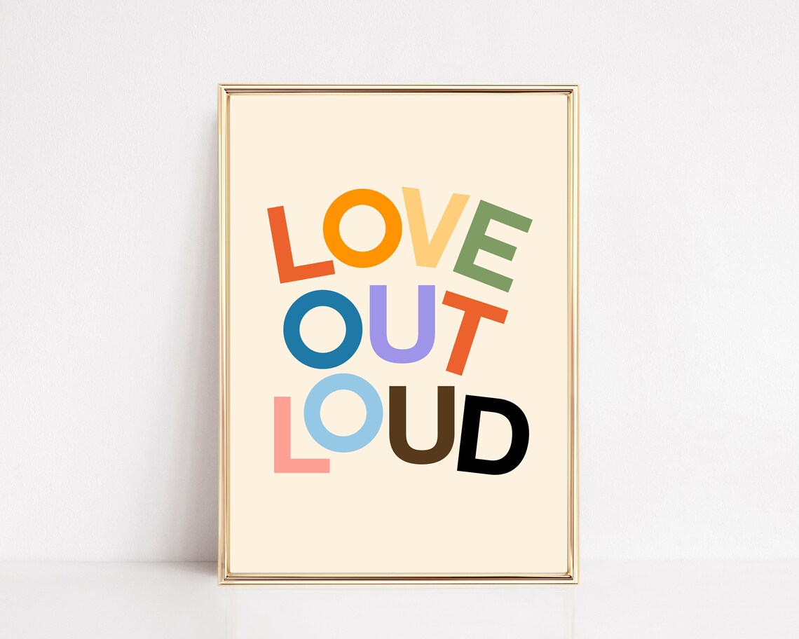 Pride Alphabet Mafia Love Out Loud Art Print