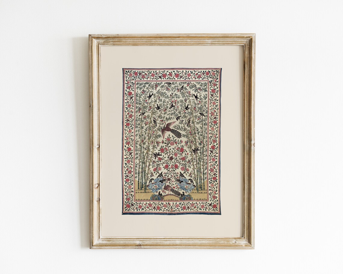 Textile Wall Art, Light Academia Vintage Print - Image 3