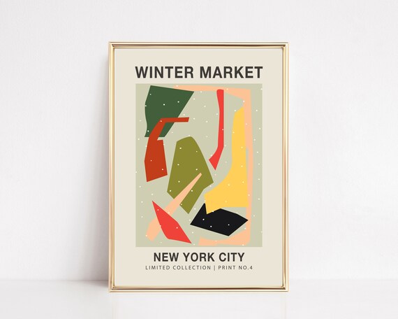 Winter Market New York City Abstract Shapes Artwork Number 4 Poster