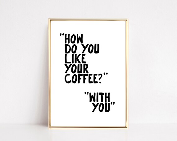 Coffee Bar Wall Art, Coffee Gift Art Print